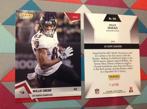 Willie snead 336 ravens red - willie, #336