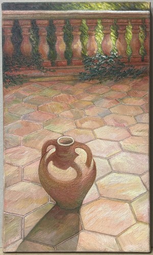 Oriental still life vase - still,