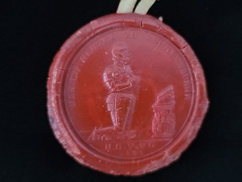 1585 sceau cire rouge - sceau, de