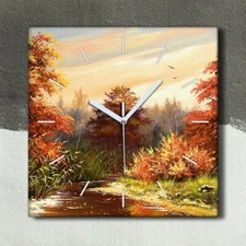 Horloge murale sur toile 30x30