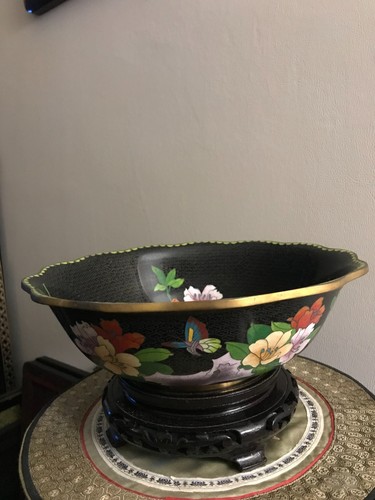 Cloisonne coupe bol vase pot - bol,