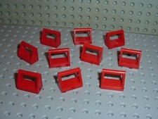 10 x Red tile with handle LEGO ref 2432 Set 7676/1253/6464/6989/6984/6336/6329..
