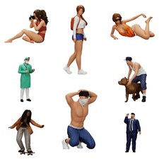 Figurines 1:64 (2,9cm) Miniatures non Peinte 1/64 Diorama Modèle - Série de A