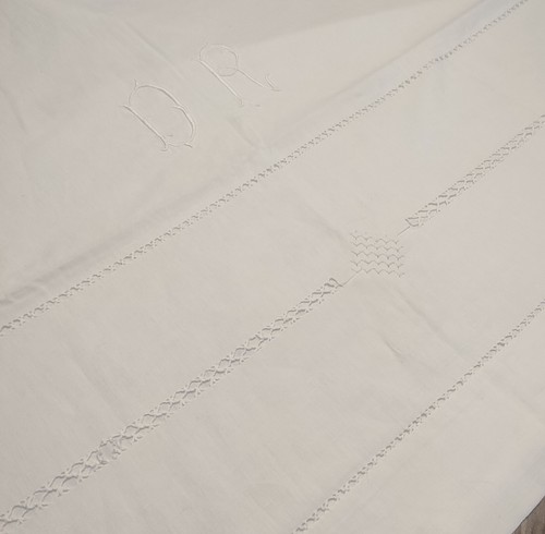 Ancien grand drap metis jour - metis,