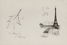 Bernard BUFFET - Lithographie originale signée Planche Ton Paris L'automne 1961