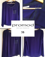 Blouse marine fil métallisé