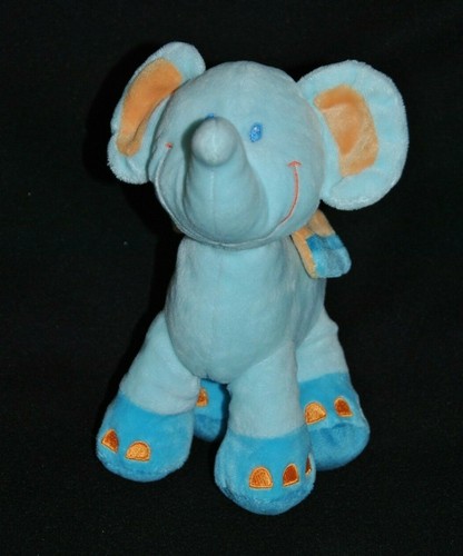 Peluche doudou eléphant bleu - doudou,