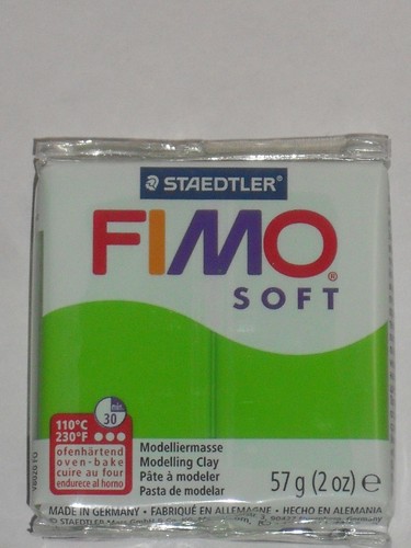 Pain pâte fimo soft vert - pâte,