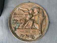 Ancienne plaque fonte renommée Prix exposition Valence 1895 République française