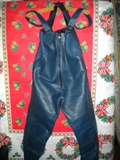 POUR MOTARD CULOTTES A BRETELLES EN CUIR BLEU -  T 42 6 HONDA