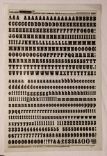 Letraset 36pt 1360 D. EGYPTIENNE BOLD CONDENSED_lettres caractères transfert