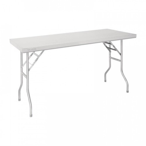 Table inox pliante blanche