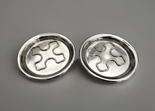 2 DESSOUS DE BOUTEILLE OU CARAFE HALPHEN  CHRISTOFLE métal argenté