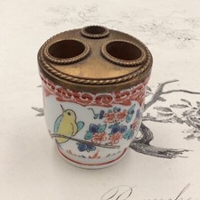 Encrier Ancien en Porcelaine