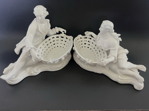 Pair 19c antique german - pair,