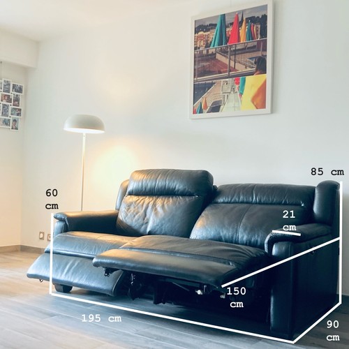 Canapé home salon cuir - cuir, 2-3