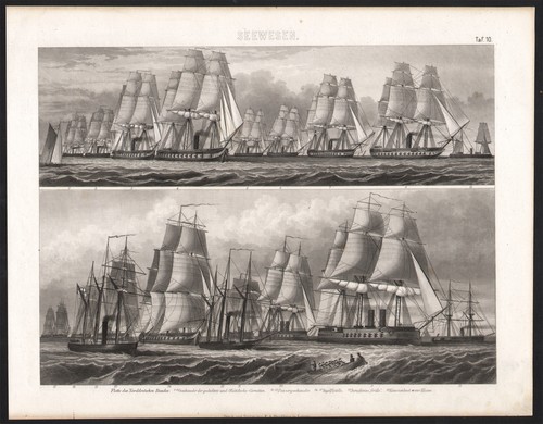 1875 gravure originale flotte - 1875,