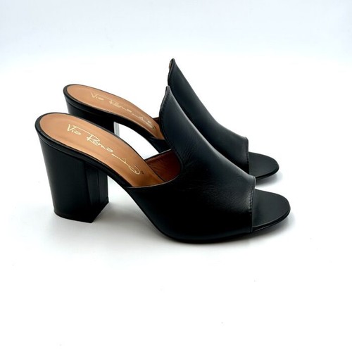 Sabot via roma cuir - sabot, noir