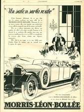 Publicité ancienne automobile Morris-Léon-Bollée 1926 issue de magazine