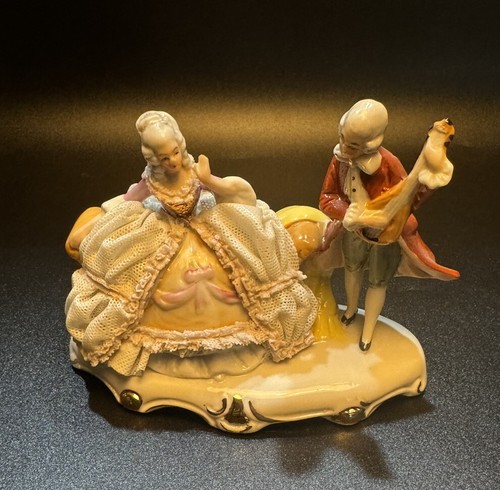 Couple porcelaine de saxe - porcelaine,
