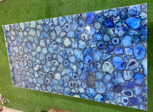 Blue agate coffee table - ,