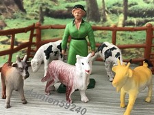 Figurines, Lot Fermière Vintage STARLUX + animaux Ferme DIVERS 1/32 Farm