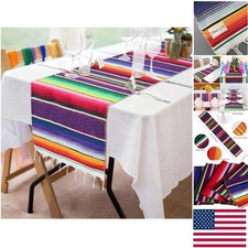 Vibrant striped cotton table - striped,
