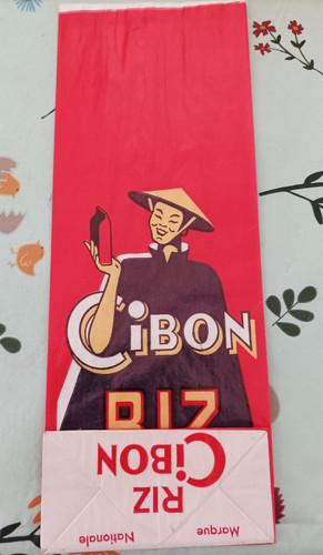 Ancien sachet sac riz rond - sachet, de