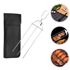  1 ensemble de fourchette de Barbecue en acier inoxydable, conception de poignée