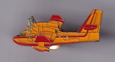 RARE PINS PIN'S .. POMPIER FIRE AVION BOMBARDIER EAU CANADAIR SECURITE CIVILE~GC