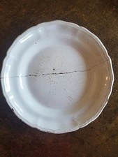 XVIIIe / XIXe plat ancien restauré  agrafes possible  Kintsugi 金継ぎ
