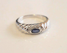 Neuf 14k or Blanc Ovale Bague