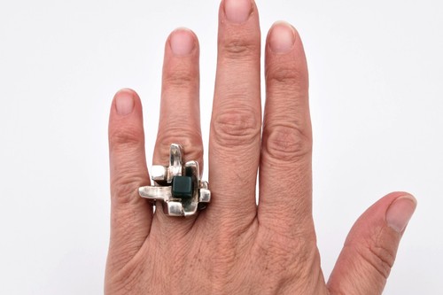 Bague vintage argent et - vintage, en