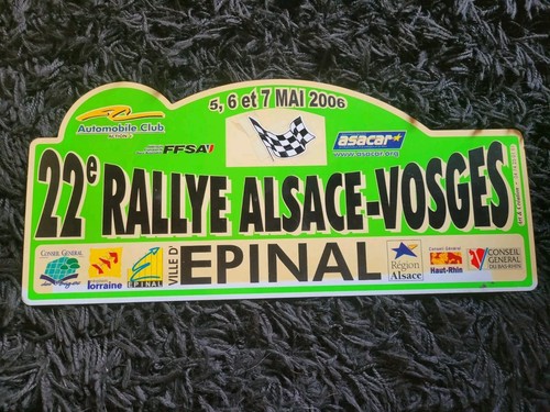 Plaque ème rallye - plaque, 22