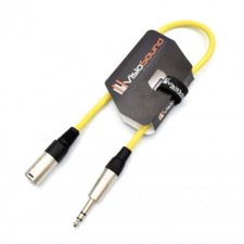 Câble XLR mâle à jack TRS stéréo 6,35mm / Câble signal équilibré / 0.5m Jaune