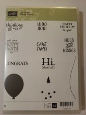 Stampin Up PARTY PANTS  cling mount set of  12