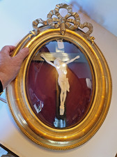 CHRIST en CROIX Platre CADRE