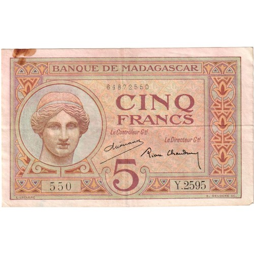 Madagascar francs - madagascar,, 5