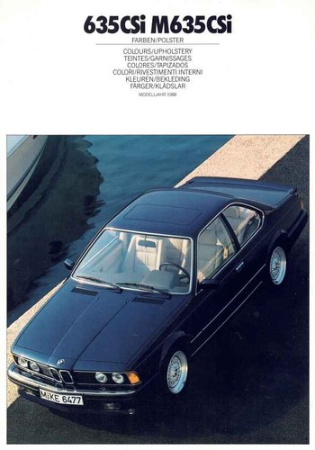 Catalogue brochure bmw 635 csi - brochure,
