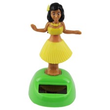 Hochement de tête solaire Hula Girl jaune femme solaire hawaïenne fille hula dan