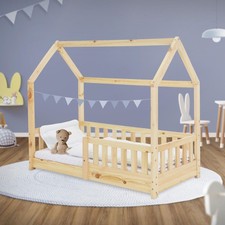 Lit d'enfant nature en bois