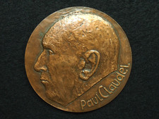 MEDAILLE ART BR. 68mm HÉLÈNE GUASTALLA à PAUL CLAUDEL POÈTE / ACADÉMIE FRANÇAISE
