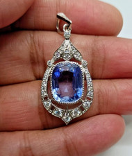 Pendentif En Saphir Simulé Et