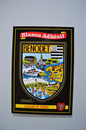 Benodet carte postale blason - carte,
