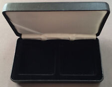 Ecrin Numismatique NOBILE pour 2 QUADRUM, 120x65 mm, noir