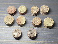 Ancienne boite à bijoux vintage en pierre à savon gravée signes du zodiaque c...