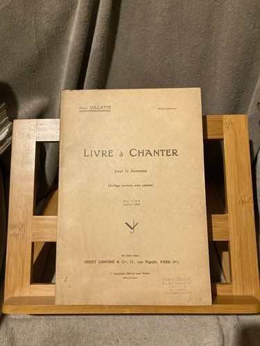 Villatte livre a chanter - livre,