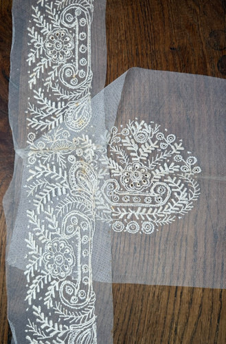 Dentelle ancienne fond - -,