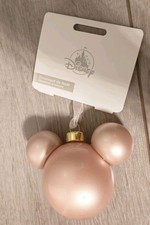 Ornement De Noël / Christmas Ornament BOULE TÊTE MICKEY ROSE Disneyland Paris