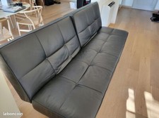 Canapé Cuir  Noir  Supérieur 3 places Convertible Ligne Roset  2.30 m x 1.30 m